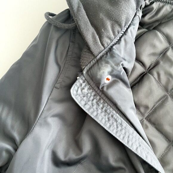 Levi's Womens Women's Flight Satin Bomber with Jersey Hood // Size Large // EUC - Picture 7 of 12